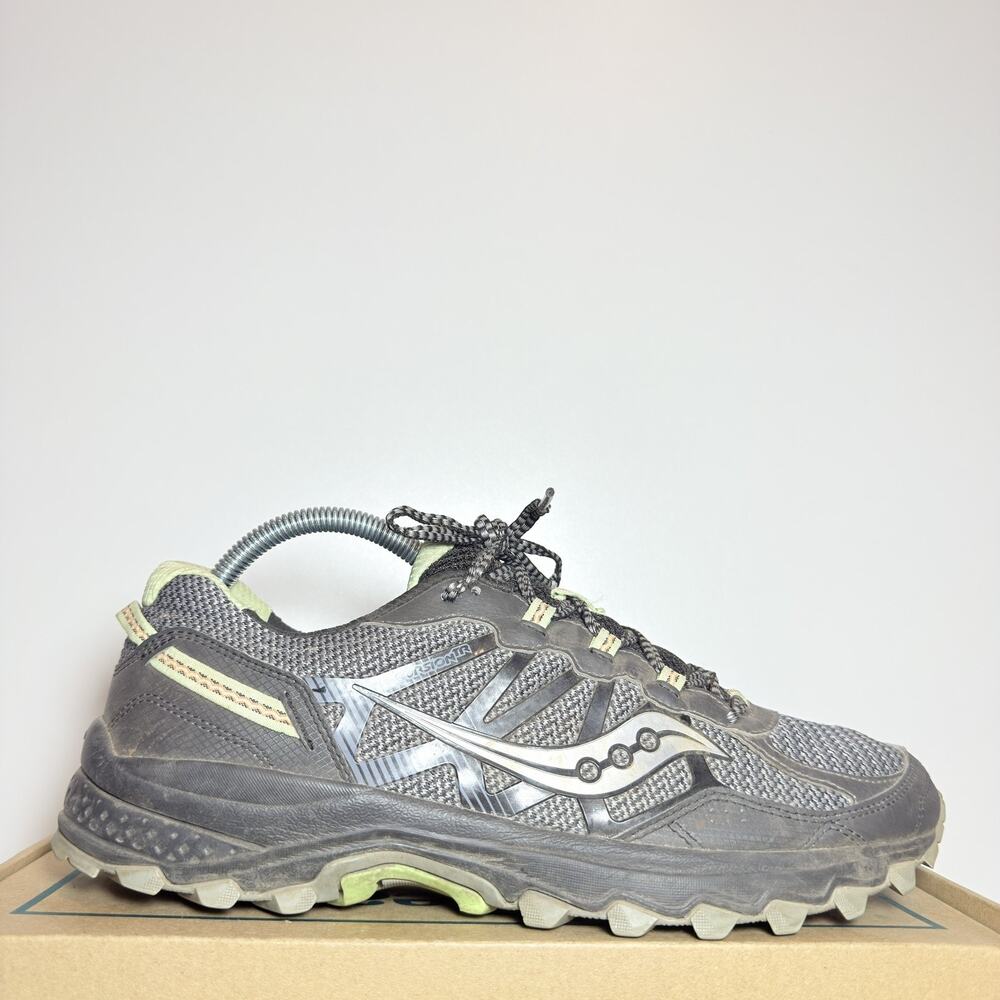 Saucony Excursion TR 11 Womens Size 10 Trail Running Shoes Grey Green Sneaker
